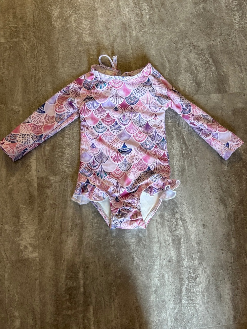 Current tyed 0-6 months baby girl rashguard swimsuit